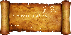 Felvinczi Diána névjegykártya