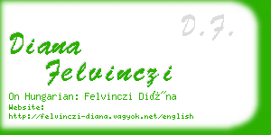 diana felvinczi business card